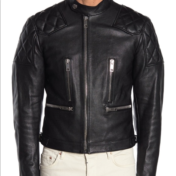 Burberry Other - Burberry Mens Frenson  Italian Leather Moto Jacket